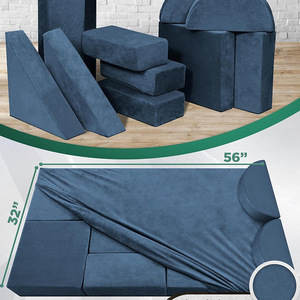 Giving Tree Modular Kids Sofa <b>Foam</b> Building <b>Blocks</b> Blue Creative Furniture For Children Age 3 And Above - Product Image 2