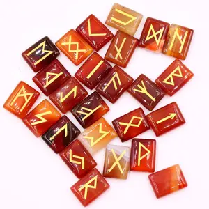 Wholesale natural stones crystals healing stone crystal rune sets runes stone for souvenirs gift
