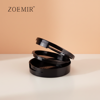 Cosmétiques ronds noirs Double couche 59mm boîte de fard à joues compacte boîte de poudre compacte emballage de cosmétiques