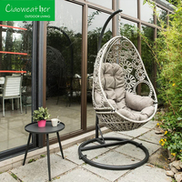 Prix de gros extérieur suspendu rotin oeuf chaise loisirs osier patio oeuf balançoire hamac jardin balançoire loisirs villa chaise