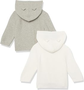 Essentials Unisex Gebreide Hoodie Sweater voor Baby's, 2-pack - Product Image 2