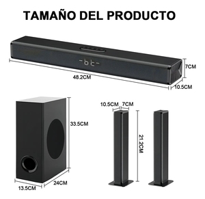 True Wireless Speaker 5.1ch Barra de sonido desmontable, altavoz de barra de sonido inalámbrico para <span class=keywords><strong>TV</strong></span> para sistema de cine en casa con subwoofer - Product Image 3