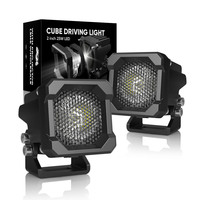 Projecteur LED puissant 20W de 2 pouces, type Cube Pod, pour véhicules tout-terrain, feux de circulation et feux de recul pour voitures et camions