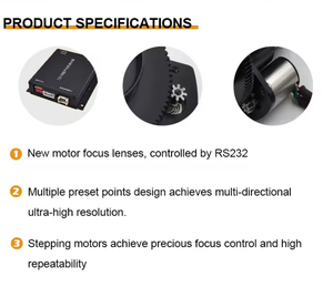Lente de enfoque motorizado de montaje en C de 25mm con enfoque automático de 10MP <span class=keywords><strong>para</strong></span> <span class=keywords><strong>lentes</strong></span> CCTV de control industrial RS232/TTL - Product Image 3