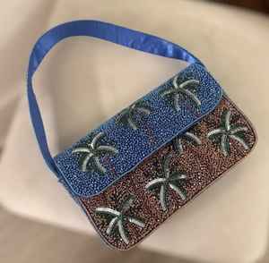 Premium Quality Seed Beads <b>Beaded</b> Embroidery Crossbody <b>Handbag</b> With Adjustable Strap Handcrafted - Product Image 4
