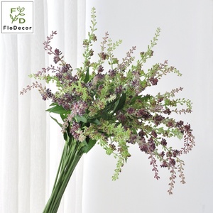 Nuovo Arrivo: Salvia Artificiale in Plastica da 73CM, Verde Viola, Fiore Autunnale per Decorazioni Matrimoniali, Natalizie e Domestiche - Product Image 1