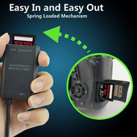 Pembaca Kartu USB C ke SD, Adaptor OTG, Pembaca Kartu Memori Mikro