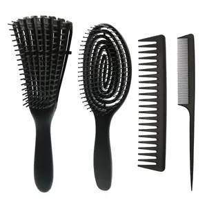 Wholesale high quality flexible tangled hair brush combing tangled hair comb set