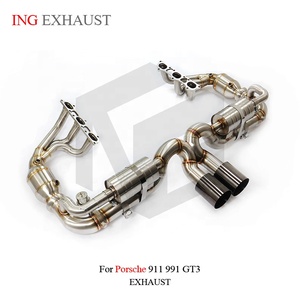 ING SUS304 Colector de escape de longitud igual + Tubo en X para <span class=keywords><strong>Porsche</strong></span> 991 GT3 3.8L/4.0L 2013-2019 |   Sistema Valvetronic Completo - Product Image 6