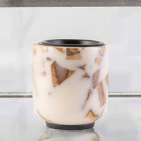 FAIZA CRAFT FC-4872 Brûleur de Bakhoor artisanal en résine et bois de santal, couleur personnalisée, pour toutes les saisons, encens 100% naturel
