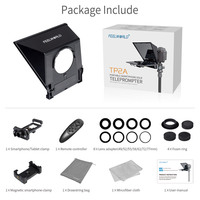 FEELWORLD Mini téléprompteur prend en charge jusqu'à 8 "Smartphone/tablette invitant Smartphone DSLR prise de vue avec télécommande APP TP2A