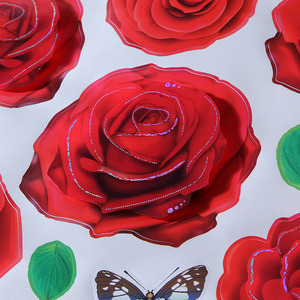 Autocollants muraux 3D à fleurs Autocollants pour portes <span class=keywords><strong>de</strong></span> réfrigérateur Décoration <span class=keywords><strong>de</strong></span> chambre d'adolescent Décoration murale esthétique Papier peint <span class=keywords><strong>Poster</strong></span> - Product Image 2