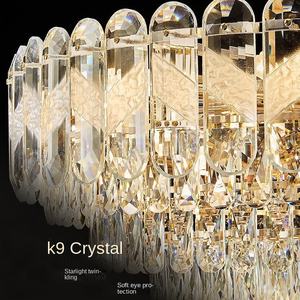 โคมไฟระย้าคริสตัลทรงเหลี่ยมทันสมัย ไฟ LED ปรับความสว่างได้ เหมาะสำหรับห้องนั่งเล่น ห้องนอน ห้องรับประทานอาหาร บ้านหรู - Product Image 6