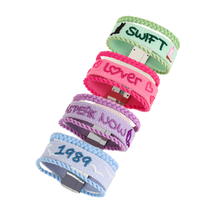 Costume trois-en-un pour femmes corde à main pour Bracelet Taylor lettre broderie créative en acier inoxydable mode chaîne Bracelets - Product Image 1
