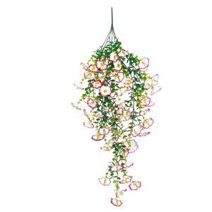 Panier de fleurs artificielles Yixin Floral Art, rose et violet, vigne suspendue, décoration de mariage, décoration de la maison, décoration murale extérieure, patio, 30cm-100cm - Product Image 5