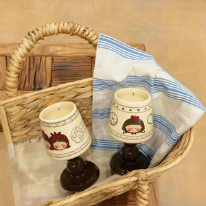 OEM Custom Cute Room Decor Candle <strong>Warmer</strong> Retro Ceramic Candle Holder Aromatic Scented Candle - Product Image 2