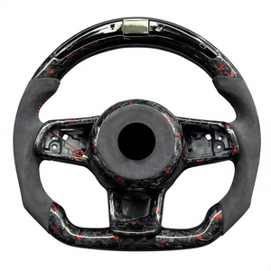 Volant de direction de haute qualité cousu à la main pour <span class=keywords><strong>Volkswagen</strong></span> V/W <span class=keywords><strong>Golf</strong></span> 7 GTI <span class=keywords><strong>Golf</strong></span> R Polo GTI Passat B8 Tiguan, pièces automobiles - Product Image 6