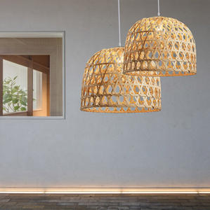 Lustre japonais en rotin Restaurant Lampe en rotin tissé à la main Asie du Sud-Est Café Restaurant <span class=keywords><strong>Salon</strong></span> de thé Lampe boule de sésame - Product Image 1