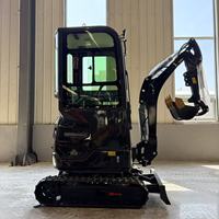 Mini-excavatrice avec cabine, chenilles en acier, climatiseur, haute efficacité, équipement de construction