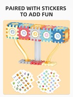 Meilleures ventes de jouets pour enfants, nouveau toboggan en marbre à construire soi-même, blocs de construction pour enfants, labyrinthe assemblé, toboggan en marbre, boîte cadeau éducative