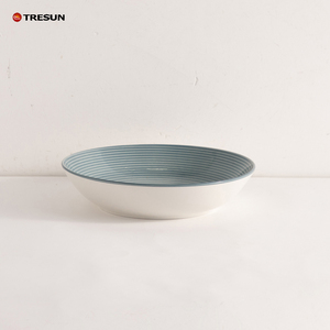 Service de table minimaliste en céramique de 18 pièces, couleur turquoise, avec assiettes et bols, compatible lave-vaisselle, vaisselle complète - Product Image 6