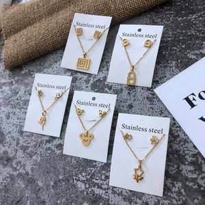 Bijoux แซนดี้ของขวัญสร้อยคอต่างหูชุดเครื่องประดับสำหรับผู้หญิงเลนส์ป้องกันฝาครอบทองใหม่ Iphoneess เหล็กจี้อินเทรนด์ผีเสื้อ - Product Image 6