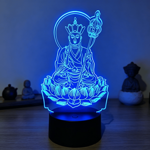 USB Buddha Wish Night <b>Light</b> with Shurangama Mantra ABS Body and LED <b>Light</b> Source <b>for</b> Eternal <b>Light</b> White Shade <b>for</b> Living Room - Product Image 2