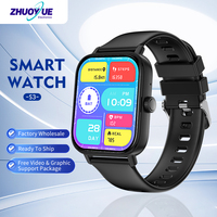 Montre connectée S3 de qualité supérieure, appels Bluetooth, étanche IP68, écran HD 1,83 pouces, plus de 100 modes sportifs, moniteur de fréquence cardiaque, montre connectée fitness
