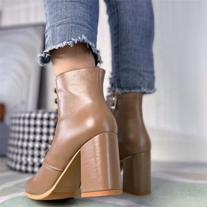 Scarpe da donna stivaletti con cordino elastico bianco da donna spesso con <span class=keywords><strong>stivali</strong></span> <span class=keywords><strong>stivali</strong></span> con cerniera - Product Image 2