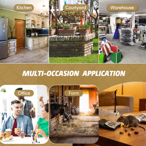 ホテルホームマウスケージ人道的ノーキル生捕りリリースマウストラップ再利用可能屋内透明人道的マウストラップケージハンドル付き - Product Image 5