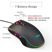 Ratón óptico personalizado 7D MAX6400, Mouse ajustable 2020 para videojuegos Genius