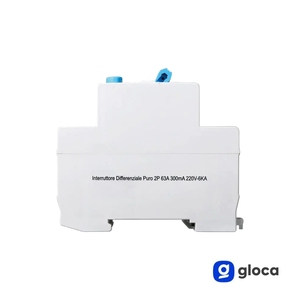 Gloca puro differenziale 2P 63A 300mA 220V-6KA classe a 2 moduli DIN interruttori salvavita - Product Image 5