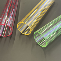 Abat-jour en acrylique coloré de haute qualité personnalisable Tubes carrés en acrylique PMMA Tube lumineux LED en plastique