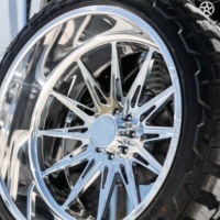 Jantes en alliage forgé DW Deep Dish 20 22 24 26 28 pouces polies pour pick-up 8x170 8x180 8x200 pour Ford F150 F250 F350 F450