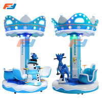 Manège à monnayeur pour enfants, carrousel portable, petit manège de fête foraine, mini carrousel d'intérieur à 3 places avec chevaux, à vendre