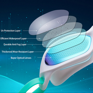 Lunettes <span class=keywords><strong>de</strong></span> <span class=keywords><strong>natation</strong></span> professionnelles pour adultes Eyeline, 100 % anti-UV, réglables, étanches, <span class=keywords><strong>avec</strong></span> verres correcteurs et joint en silicone HD anti-buée - Product Image 3