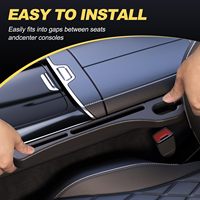 Organisateur de console centrale 2-en-1 pour voiture avec support de téléphone et bloqueur d'espace de siège anti-chute d'objets