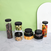 Pot PET de qualité alimentaire 50ml 100ml 200ml 300ml 500ml Pots en plastique 1000ml Pot de crème PET de différentes tailles pour le stockage et la conservation