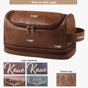 अनुकूलित वाटरप्रूफ ग्रूममेन उपहार विंटेज यात्रा कॉस्मेटिक बैग पुरुषों के लिए हुक डोप किट के साथ पुरुषों के लिए हुक डोप किट के साथ - Product Image 2