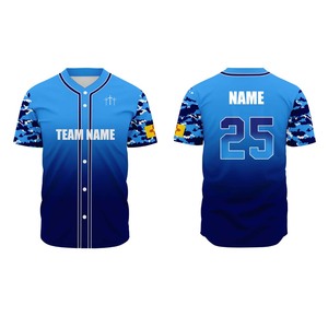 Oem Custom Heren Honkbal Jersey Ademende Sublimatie Maatwerk Op Plus Size Lege Jersey Modieus Aanpasbaar Ontwerp - Product Image 3