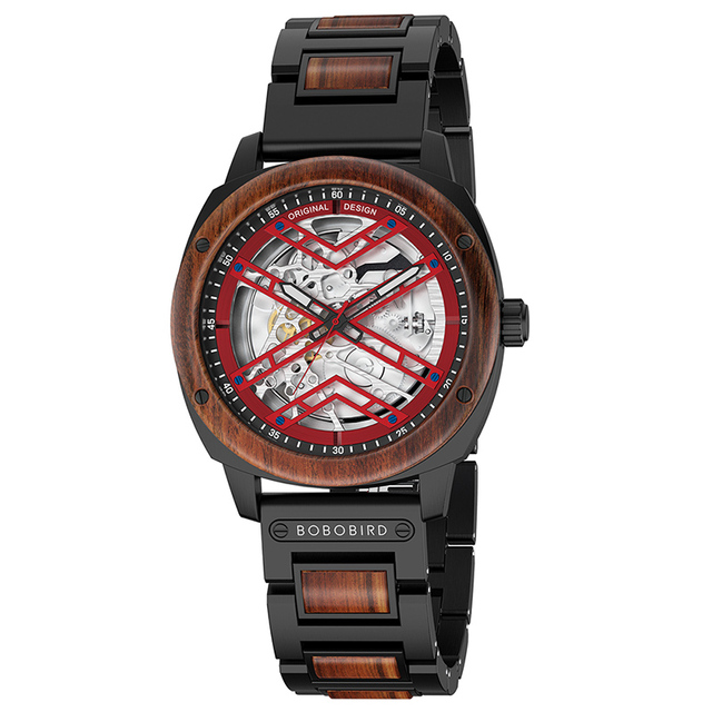 Custom Luxury Eco-Fashion Wood Watch with Japanese Pointer Calendar Antique Style Quartz Movement