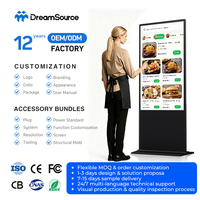 Kiosco Digital Publicitario con Pantalla LCD 4K de 43, 49, 55 y 65 Pulgadas, Tótem de Señalización Digital Comercial 24/7