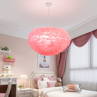 Plafonniers Romantiques et Chaleureux en Plumes Style Nordique, Lustre Créatif pour Chambre à Coucher et Salon, Populaire Tendance Instagram pour Chambre de Fille