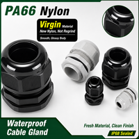 Presse-étoupe haute tension étanche IP68 en nylon, connecteur de câble en plastique PA66 pour câble électrique, filetage métrique PG, OEM