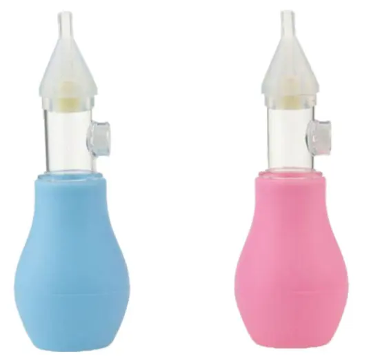 Aspirador nasal recém-nascido, aspirador nasal de silicone anti-refluxo segurança para cuidados saúde do bebê