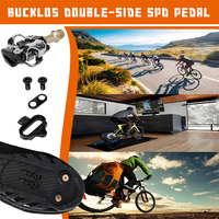 Pédale de vélo de route Pédale de cyclisme en gravier autobloquante avec crampons à roulement scellé et pédale sans clipse pour système SPD SL