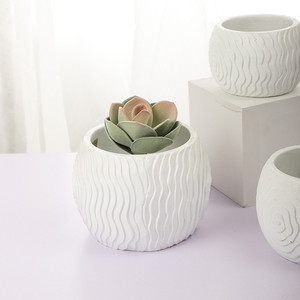 Simplism stile opaco <span class=keywords><strong>cemento</strong></span> <span class=keywords><strong>bianco</strong></span> da sposa decorativo orchidea vaso di fiori/giardino vasi da fiori <span class=keywords><strong>fioriere</strong></span> - Product Image 4