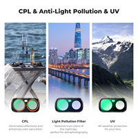 K&F Concept Filter Tahan Air Anti Gores 16 Buah Set Filter ND&PL UV CPL ND Black Diffusion untuk Insta360 Ultra Luna