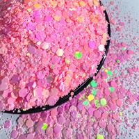 Paillettes en vrac en gros, écologiques, PET, 2 oz, paillettes épaisses arc-en-ciel nacrées pour les gobelets à neige