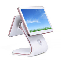 Logiciel de point de vente tout-en-un professionnel SANDU S818, version Windows, pour les entreprises de vente au détail, écran double 5,6 pouces, POS capacitif 10 points